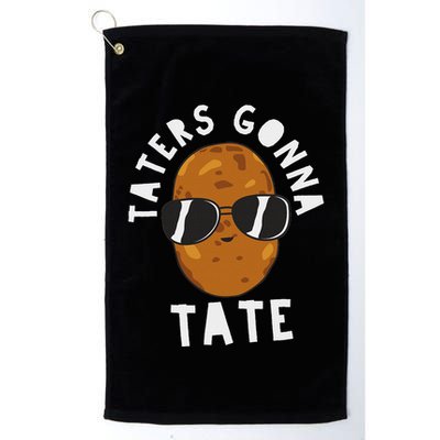 Taters Gonna Tate Funny Potato Tater Tot Foodie Golf Towel