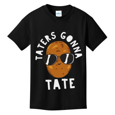 Taters Gonna Tate Funny Potato Tater Tot Foodie Kids T-Shirt