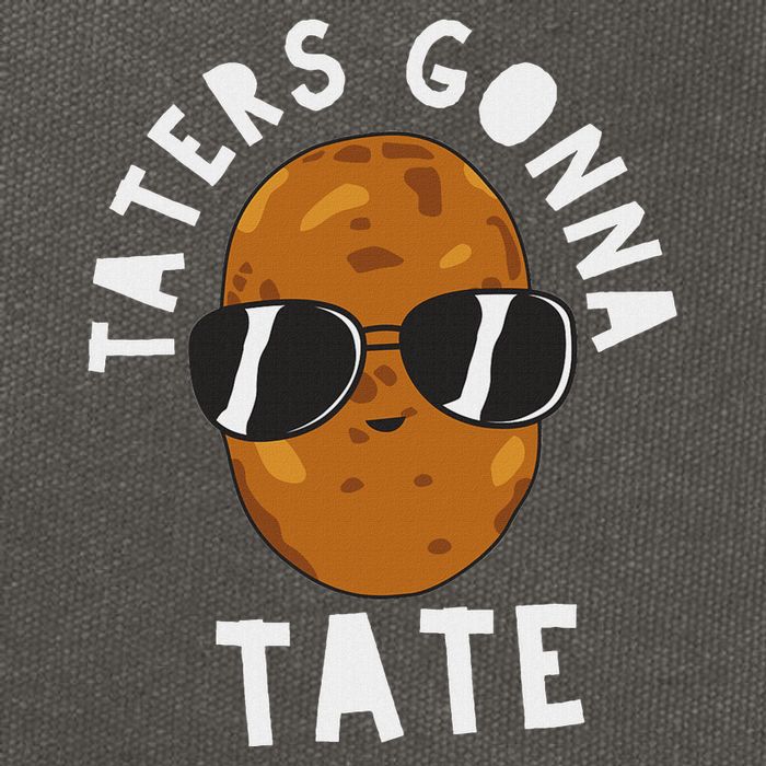 Taters Gonna Tate Funny Potato Tater Tot Foodie Cotton Canvas Backpack