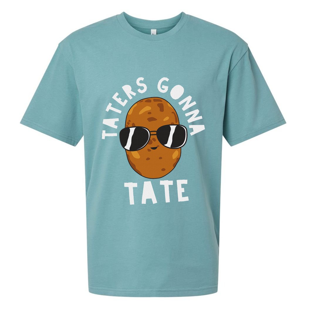 Taters Gonna Tate Funny Potato Tater Tot Foodie Sueded Cloud Jersey T-Shirt