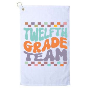 Twelfth Grade Team Teacher Student Back To School 12th Grade Gift Platinum Collection Golf Towel