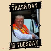 Trump Garbage Truck Trash Day Is Tuesday Drawstring Bag