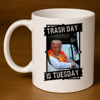 Trump Garbage Truck Trash Day Is Tuesday 11oz C Handle Ceramic Mug