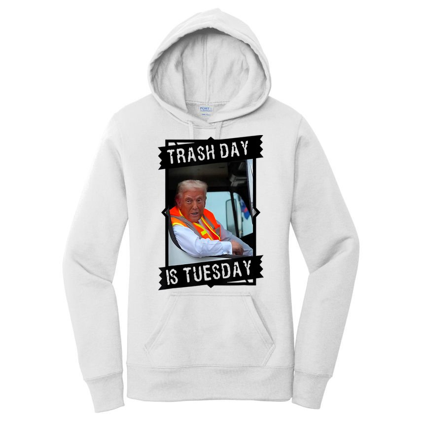 Trump Garbage Truck Trash Day Is Tuesday Women's Pullover Hoodie