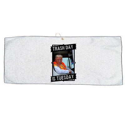 Trump Garbage Truck Trash Day Is Tuesday Large Microfiber Waffle Golf Towel