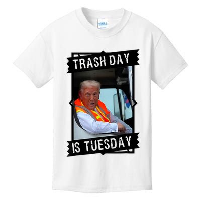 Trump Garbage Truck Trash Day Is Tuesday Kids T-Shirt
