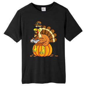 Thankful Gamer Turkey Funny Gaming Thanksgiving Boys Tall Fusion ChromaSoft Performance T-Shirt