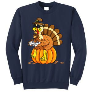 Thankful Gamer Turkey Funny Gaming Thanksgiving Boys Sweatshirt