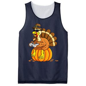 Thankful Gamer Turkey Funny Gaming Thanksgiving Boys Mesh Reversible Basketball Jersey Tank