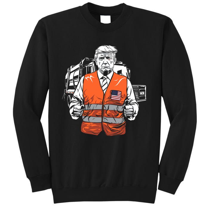 Trump Garbage Truck Vest Tall Sweatshirt