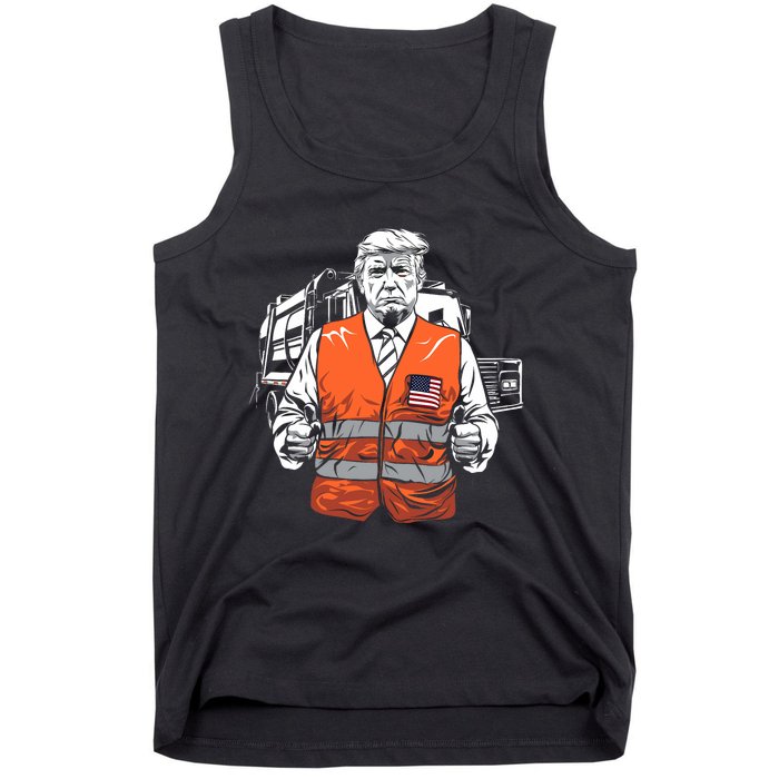 Trump Garbage Truck Vest Tank Top