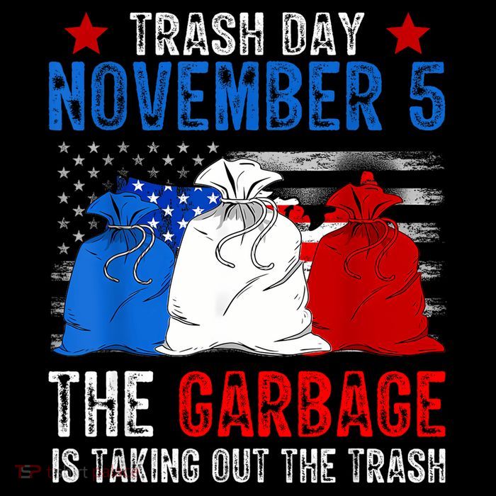 Trump Garbage Trash Day November 5 Garbage Taking Out Trash High Crown Mesh Back Trucker Hat