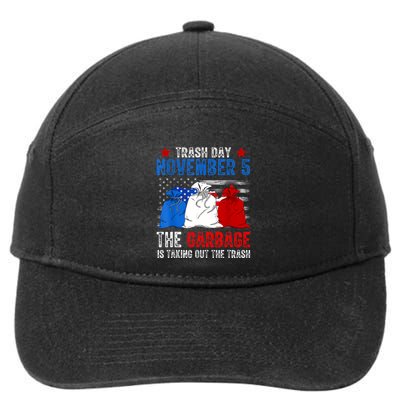 Trump Garbage Trash Day November 5 Garbage Taking Out Trash 7-Panel Snapback Hat