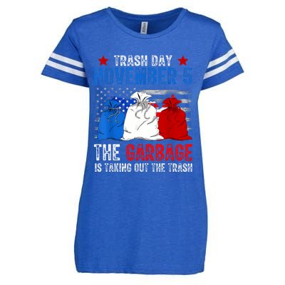 Trump Garbage Trash Day November 5 Garbage Taking Out Trash Enza Ladies Jersey Football T-Shirt