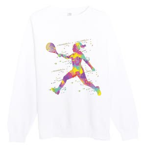 Tennis Girl Premium Crewneck Sweatshirt