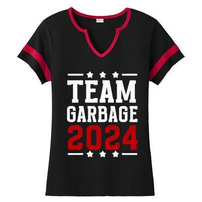 Team Garbage Trump 2024 Vote Trump Team Garbage 2024 Ladies Halftime Notch Neck Tee