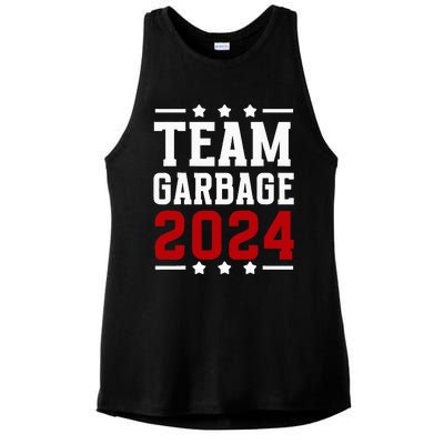 Team Garbage Trump 2024 Vote Trump Team Garbage 2024 Ladies PosiCharge Tri-Blend Wicking Tank