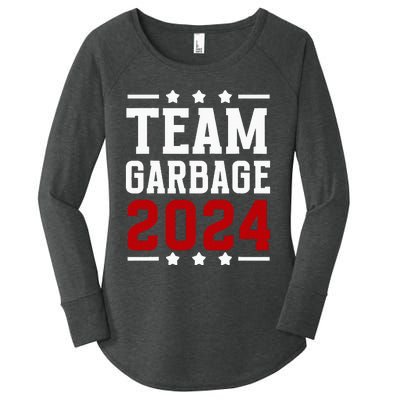 Team Garbage Trump 2024 Vote Trump Team Garbage 2024 Women's Perfect Tri Tunic Long Sleeve Shirt