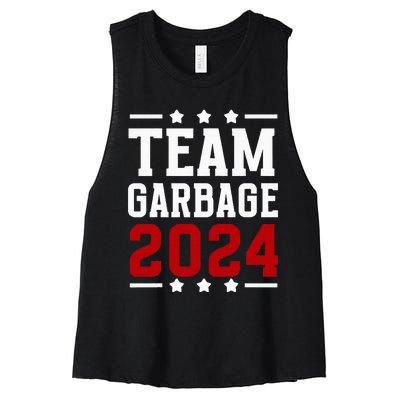 Team Garbage Trump 2024 Vote Trump Team Garbage 2024 Women's Racerback Cropped Tank