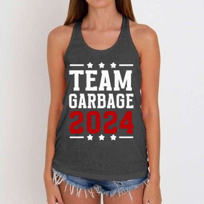 Team Garbage Trump 2024 Vote Trump Team Garbage 2024 Women's Knotted Racerback Tank