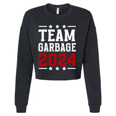 Team Garbage Trump 2024 Vote Trump Team Garbage 2024 Cropped Pullover Crew