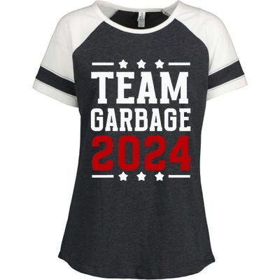 Team Garbage Trump 2024 Vote Trump Team Garbage 2024 Enza Ladies Jersey Colorblock Tee