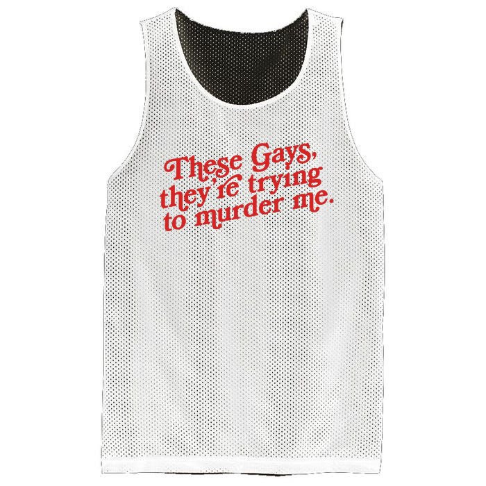 These Gays They're Trying To Murder Me The White Lotus Mesh Reversible Basketball Jersey Tank