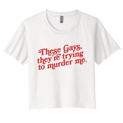 These Gays They're Trying To Murder Me The White Lotus Crop Top