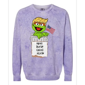 Trump Garbage Colorblast Crewneck Sweatshirt