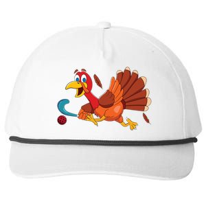 Thanks Giving Turkey Scoring Sports Field Hockey Player Gift Snapback Five-Panel Rope Hat