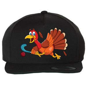 Thanks Giving Turkey Scoring Sports Field Hockey Player Gift Wool Snapback Cap