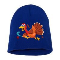 Thanks Giving Turkey Scoring Sports Field Hockey Player Gift Short Acrylic Beanie