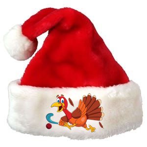 Thanks Giving Turkey Scoring Sports Field Hockey Player Gift Premium Christmas Santa Hat