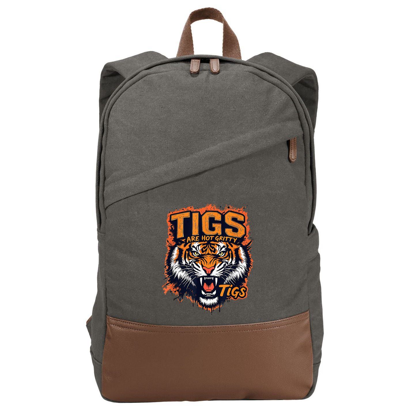 Tigers Gritty Tigs Gritty Tigers Cotton Canvas Backpack