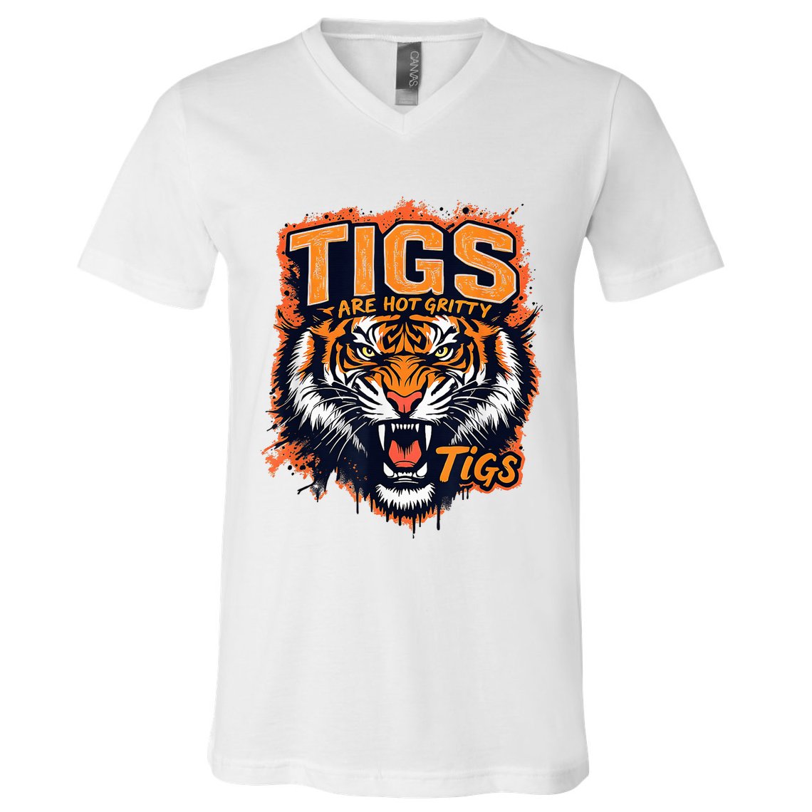 Tigers Gritty Tigs Gritty Tigers V-Neck T-Shirt