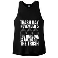 Trump Garbage Trash Day November 5 Garbage Taking Out Trash Ladies PosiCharge Tri-Blend Wicking Tank