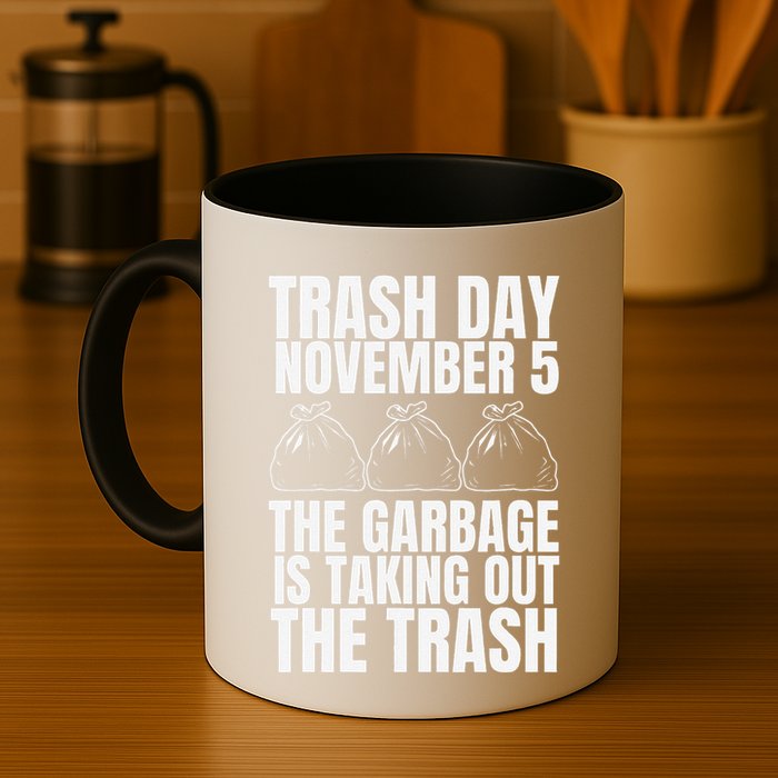 Trump Garbage Trash Day November 5 Garbage Taking Out Trash Mug