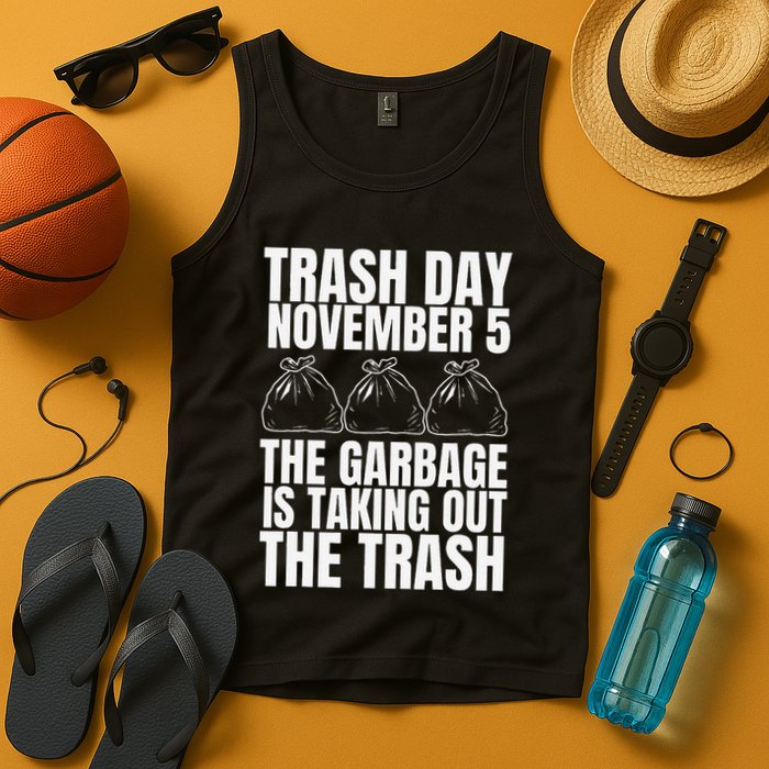 Trump Garbage Trash Day November 5 Garbage Taking Out Trash Tank Top
