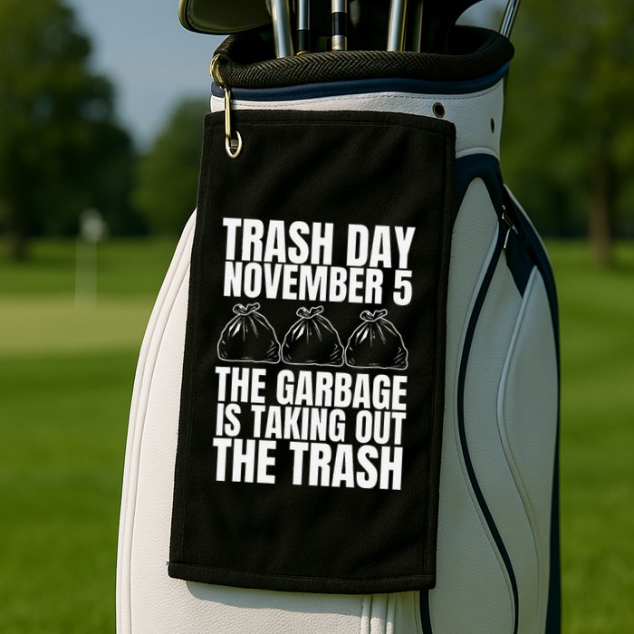 Trump Garbage Trash Day November 5 Garbage Taking Out Trash Golf Towel