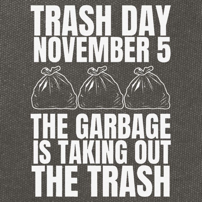 Trump Garbage Trash Day November 5 Garbage Taking Out Trash Cotton Canvas Backpack