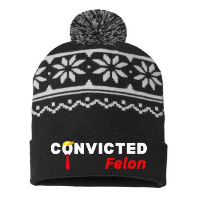 Trump Guilty Trump Mugshot Prison USA-Made Snowflake Beanie