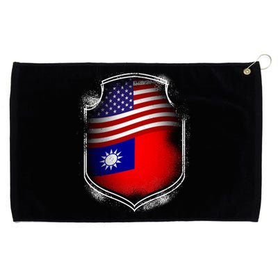 Taiwan Gift Taiwan Usa Flags Taiwanese American Proud Gift Grommeted Golf Towel