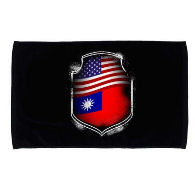 Taiwan Gift Taiwan Usa Flags Taiwanese American Proud Gift Microfiber Hand Towel