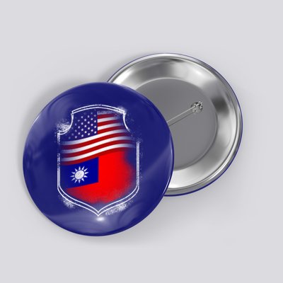 Taiwan Gift Taiwan Usa Flags Taiwanese American Proud Gift Button