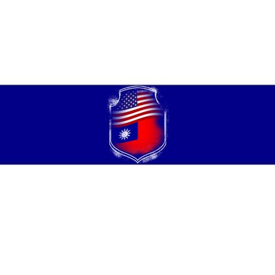 Taiwan Gift Taiwan Usa Flags Taiwanese American Proud Gift Bumper Sticker