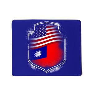 Taiwan Gift Taiwan Usa Flags Taiwanese American Proud Gift Mousepad