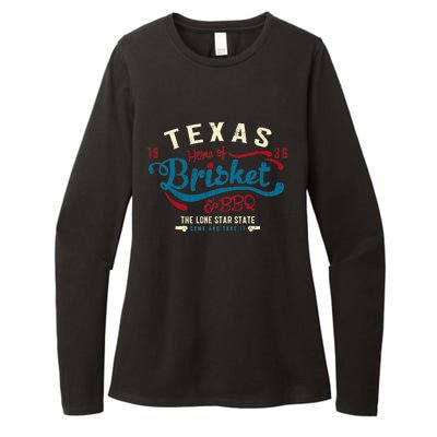 Texan Grillmaster: Texas Bbq Brisket Texas Independence Day Gift Womens CVC Long Sleeve Shirt