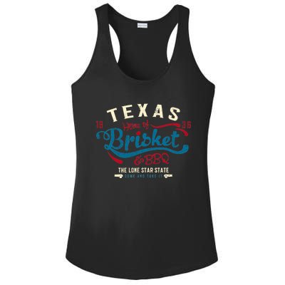 Texan Grillmaster: Texas Bbq Brisket Texas Independence Day Gift Ladies PosiCharge Competitor Racerback Tank