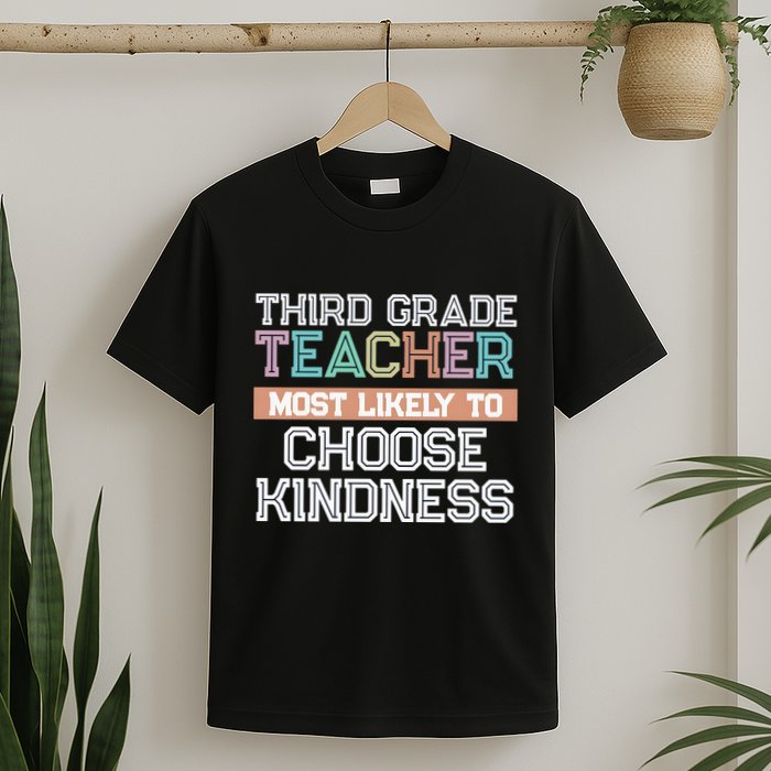 Third Grade Teacher Most Likely To Choose Kind T-Shirt