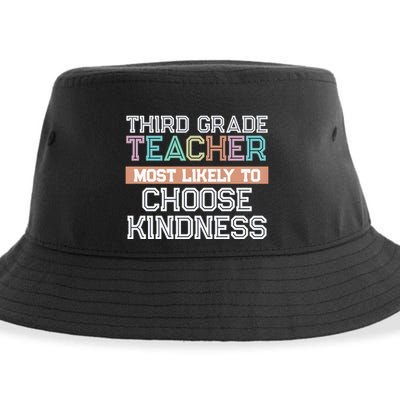 Third Grade Teacher Most Likely To Choose Kind Sustainable Bucket Hat